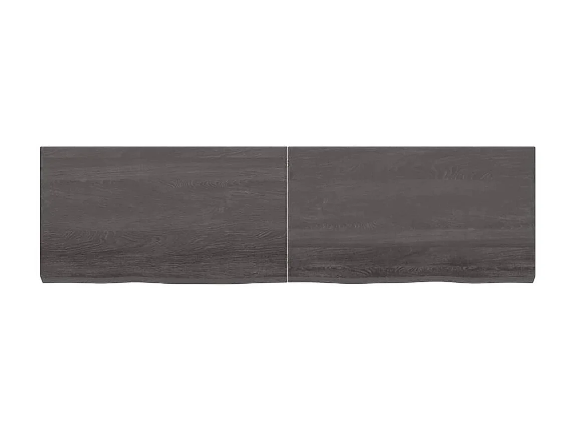 Étagère murale marron foncé bois chêne massif traité OFR44093 BonneVie Meuble