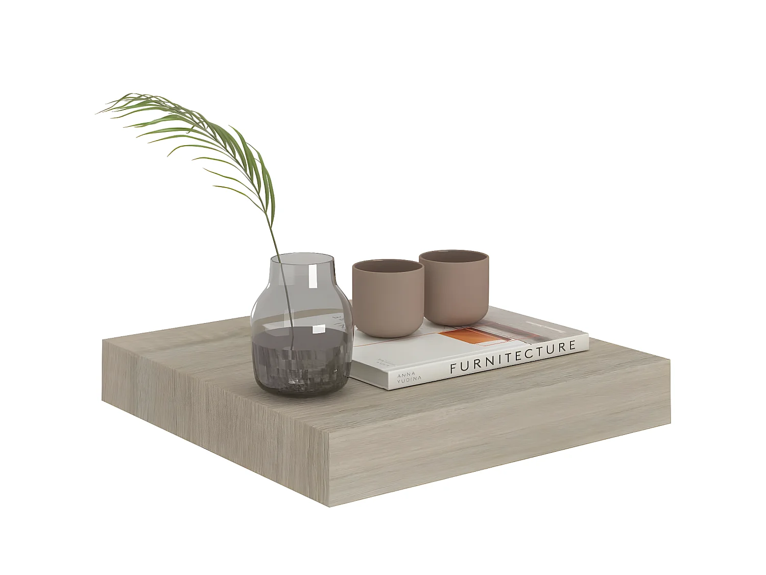 Étagère murale murale chêne 23x23,5x3,8 cm MDF OFR24684 BonneVie Meuble