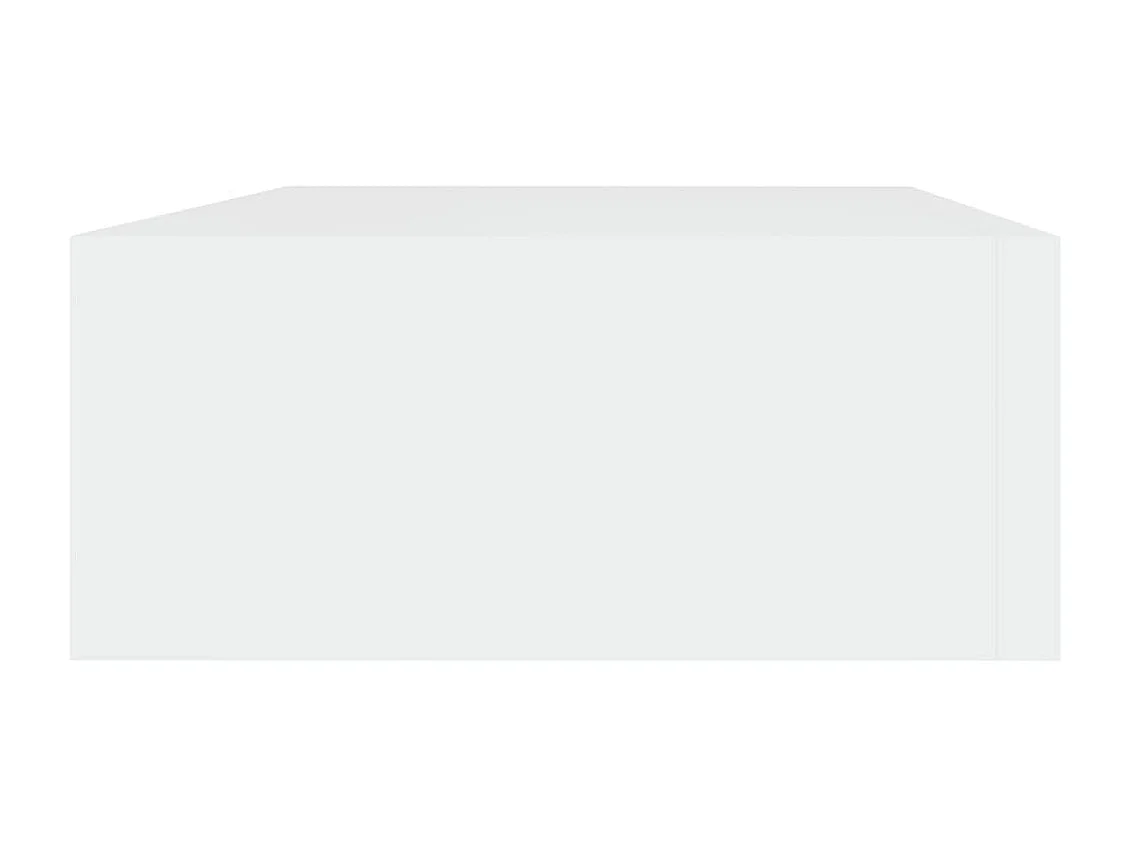 Étagère à tiroir murale Blanc 40x23,5x10 cm MDF OFR12496 BonneVie Meuble