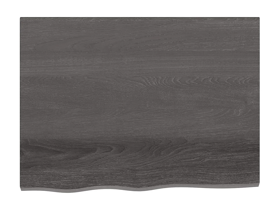 Étagère murale marron foncé bois chêne massif traité OFR14698 BonneVie Meuble