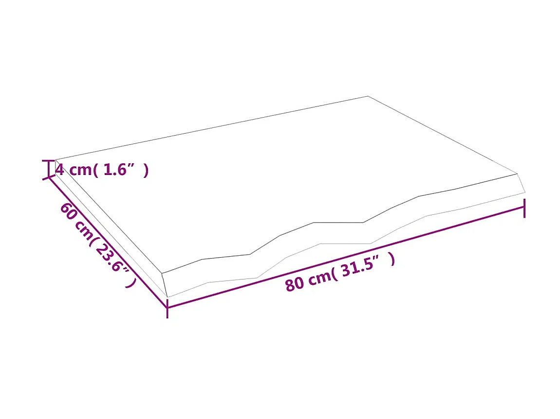Étagère murale marron foncé bois chêne massif traité OFR14698 BonneVie Meuble