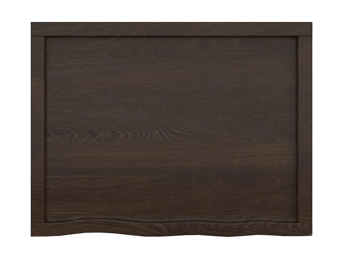 Étagère murale marron foncé bois chêne massif traité OFR14698 BonneVie Meuble