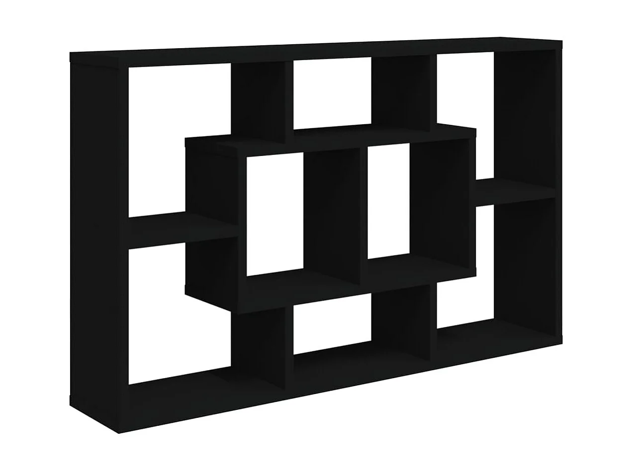 Prateleira de parede 85x16x52,5 cm derivados de madeira preto PT535426