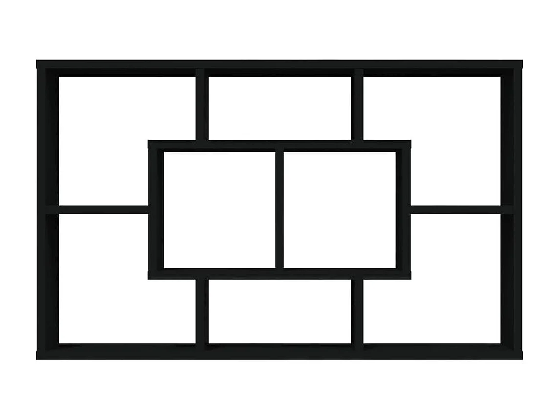 Prateleira de parede 85x16x52,5 cm derivados de madeira preto PT535426