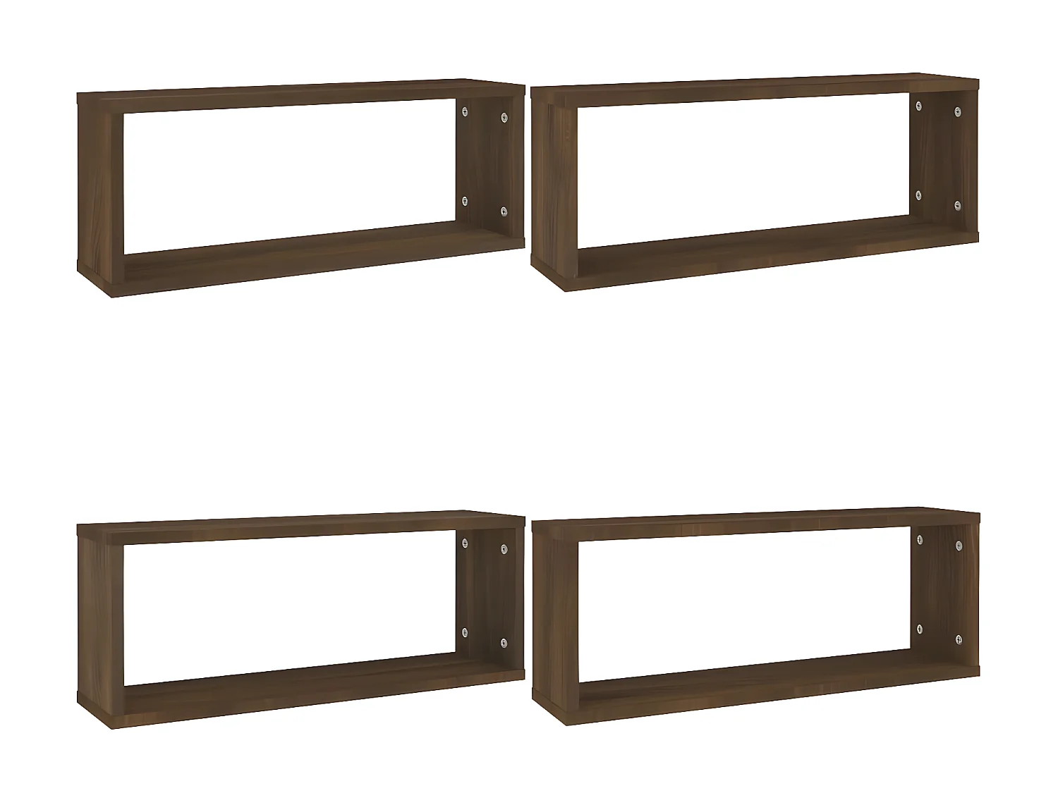 Prateleiras parede 4pcs madeira processada 60x15x23 cm castanho PT949164