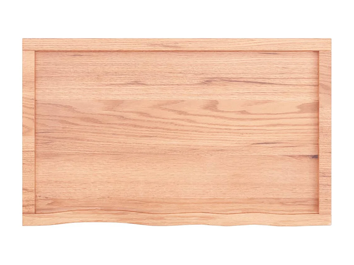 Étagère murale marron clair bois chêne massif traité OFR10559 BonneVie Meuble