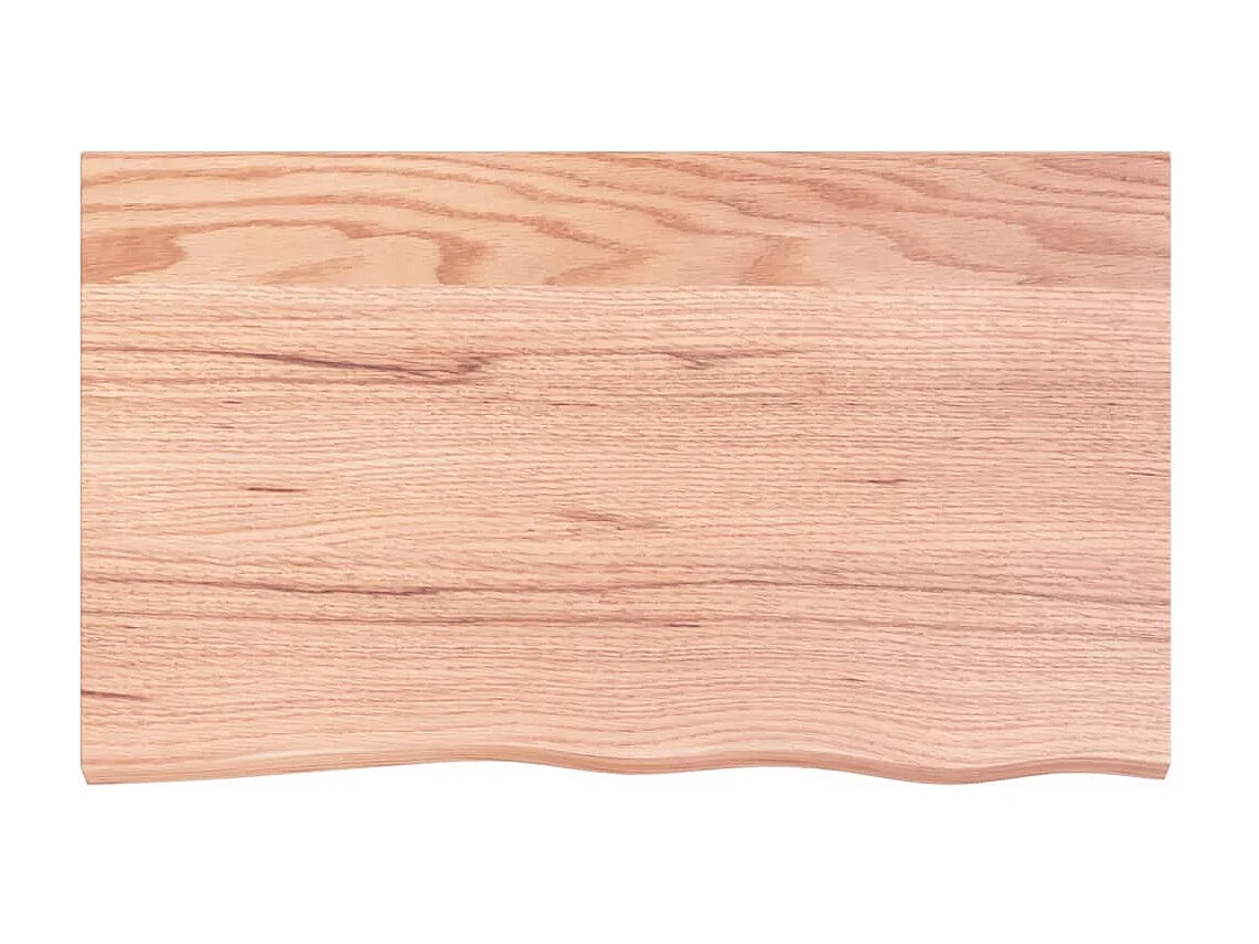 Étagère murale marron clair bois chêne massif traité OFR10559 BonneVie Meuble