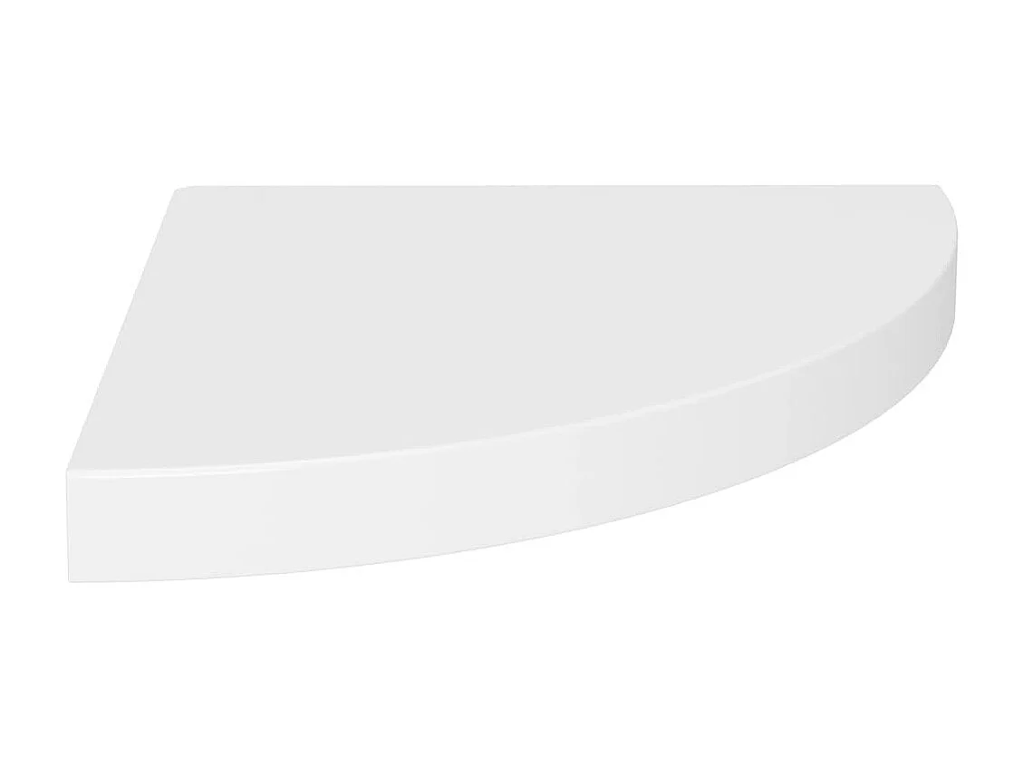 Étagères d'angle murales 2 pcs blanc 35x35x3,8 cm MDF OFR18865 BonneVie Meuble