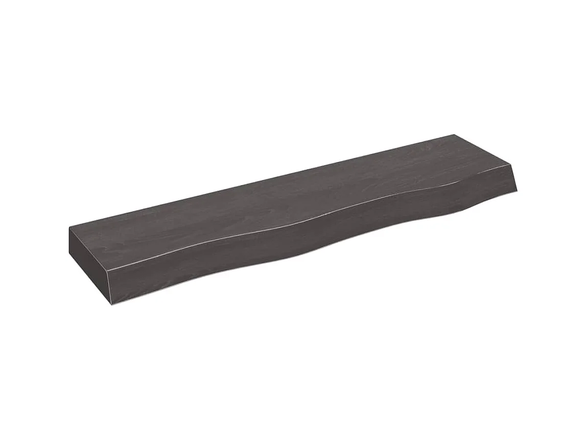 Étagère murale marron foncé 80x20x6 cm bois chêne massif traité OFR55595 BonneVie Meuble