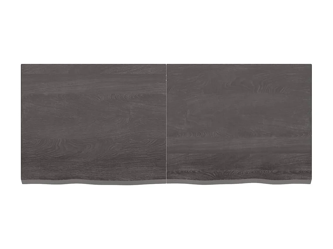 Étagère murale marron foncé bois chêne massif traité OFR43088 BonneVie Meuble