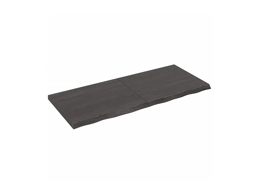 Étagère murale marron foncé bois chêne massif traité OFR43088 BonneVie Meuble