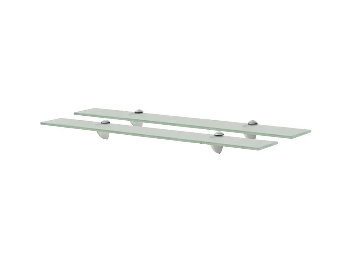 Estantes de pared 2 unidades vidrio 8 mm 70x20 cm ES90325