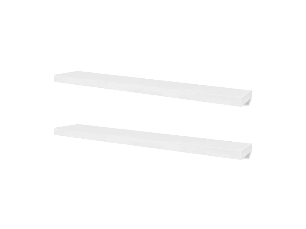 Étagères murales 4 pcs Blanc 120 cm OFR18543 BonneVie Meuble