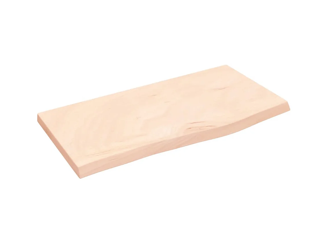 Étagère murale 60x30x(2-4) cm bois de chêne massif non traité OFR63167 BonneVie Meuble