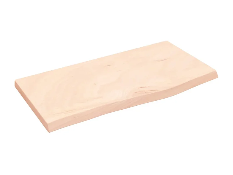 Estante de pared madera maciza roble sin tratar 60x30x(2-4) cm ES482687