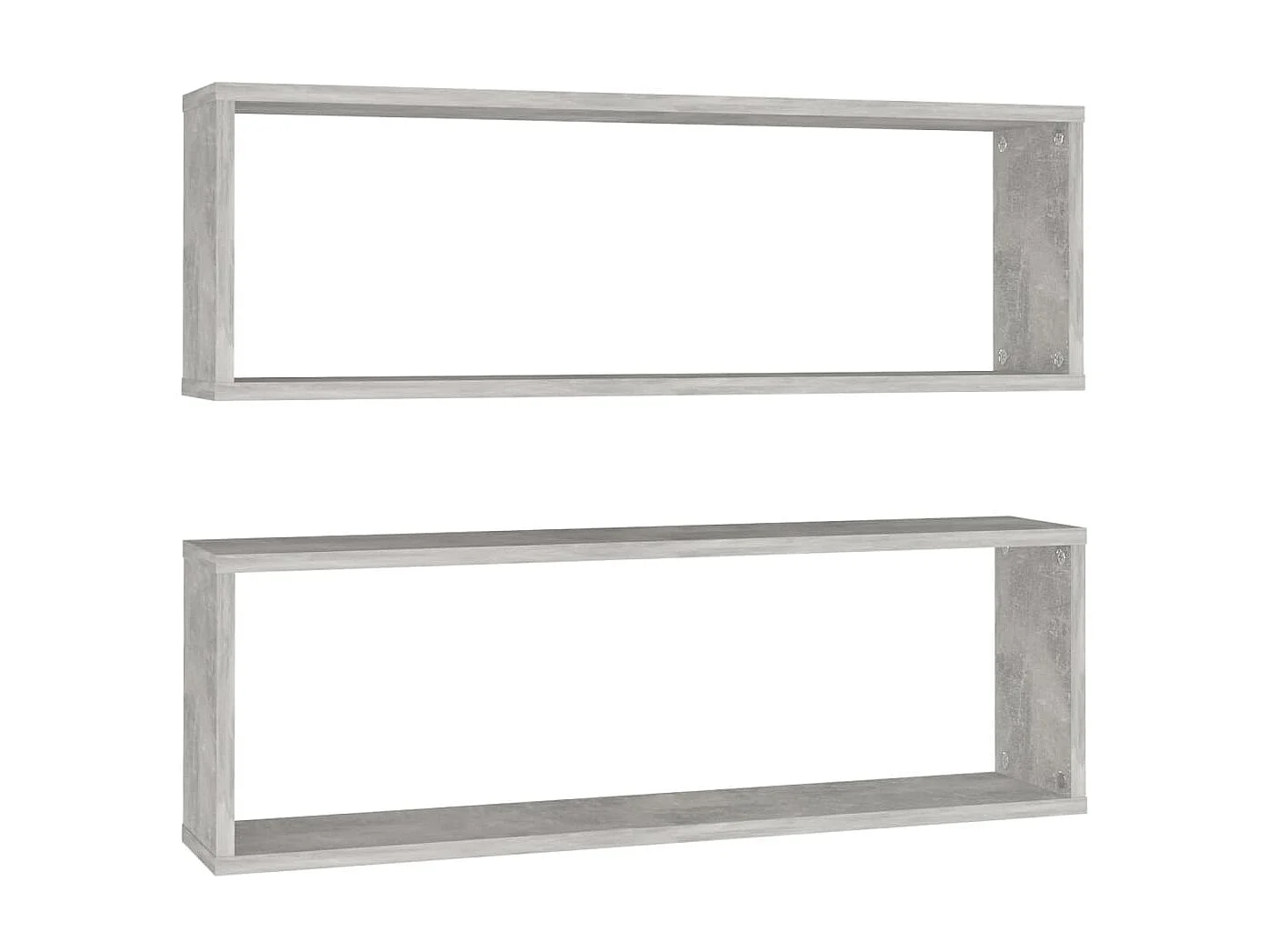 Étagères cube murales 2 pcs Gris béton 80x15x26,5 cm Aggloméré OFR70934 BonneVie Meuble