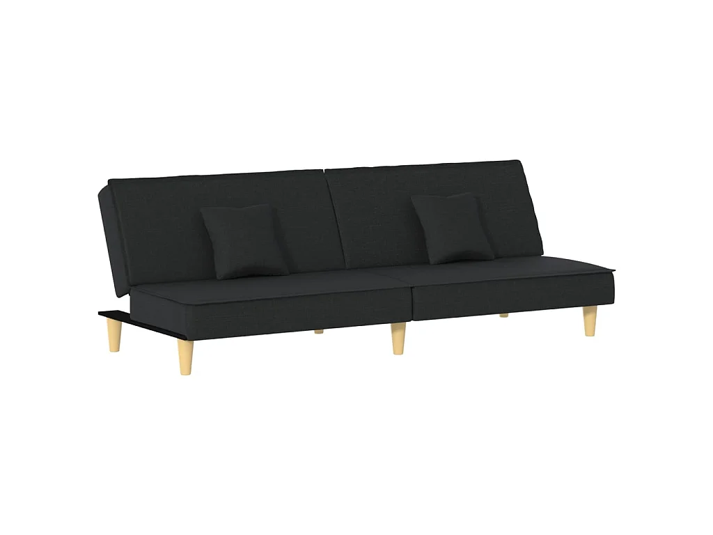 Canapé convertible noir tissu KFE5243