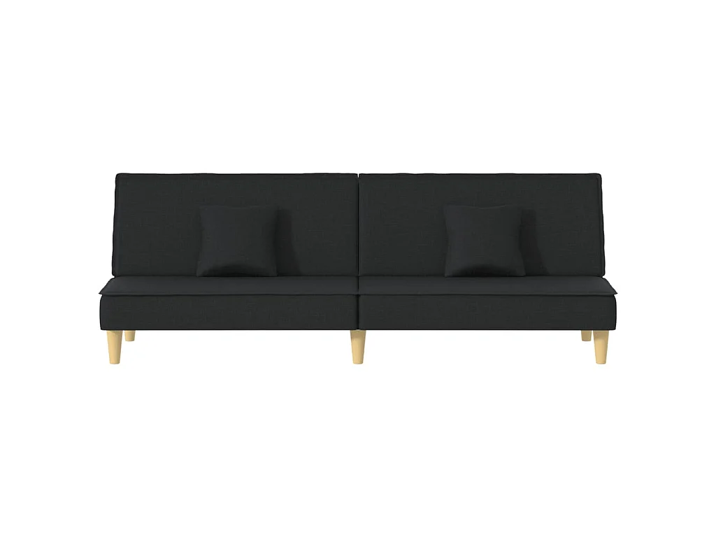 Canapé convertible noir tissu KFE5243