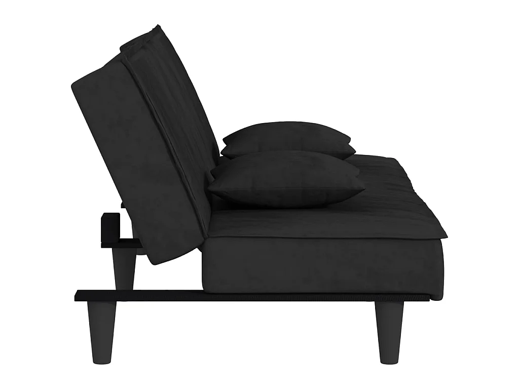 Canapé convertible noir Velours KFE3628