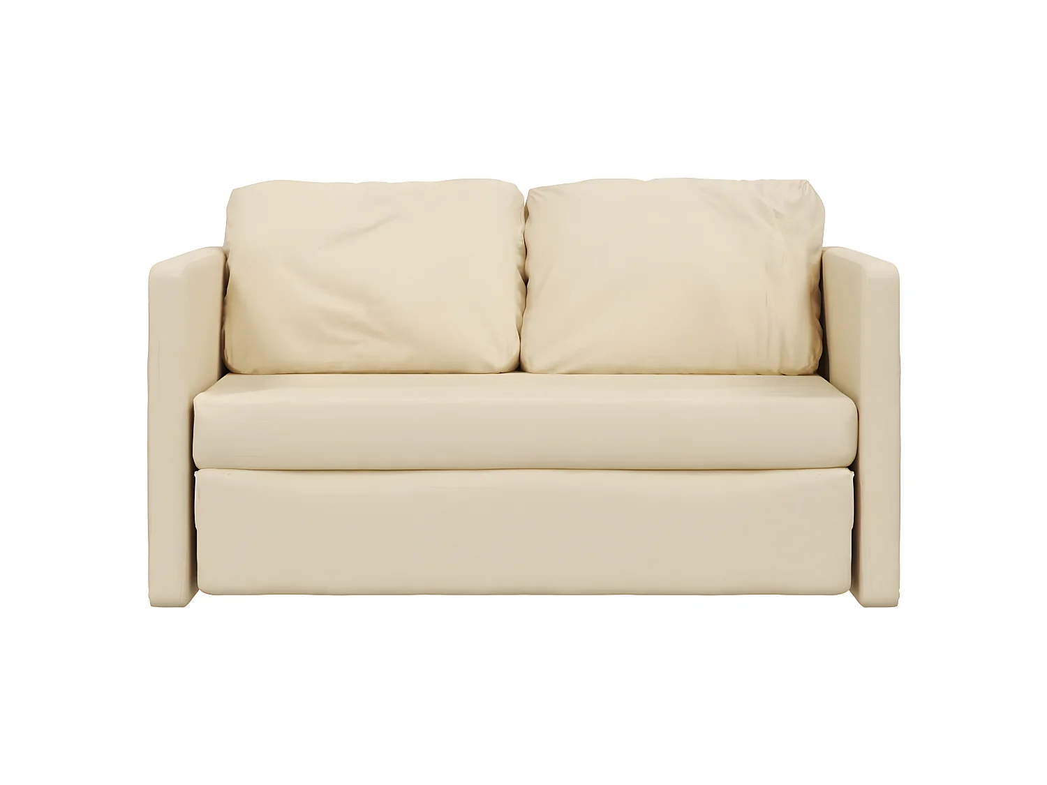 Canapé convertible 2 en 1 crème 112x174x55 cm tissu LODW75768