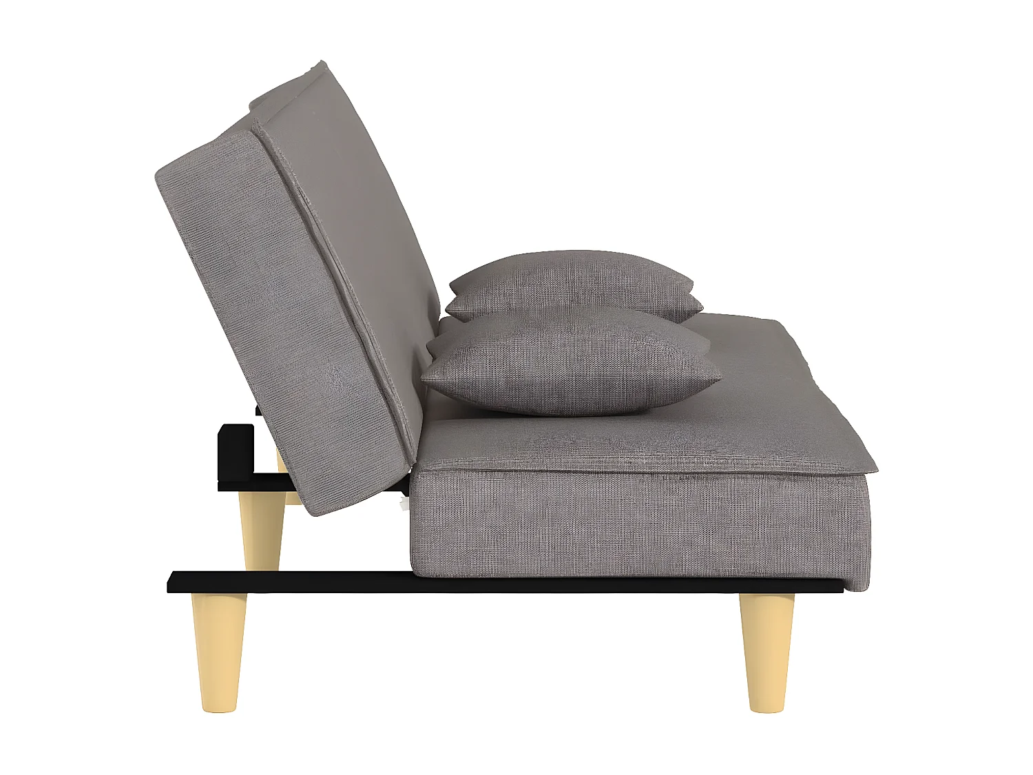 Canapé convertible taupe tissu KFE1761