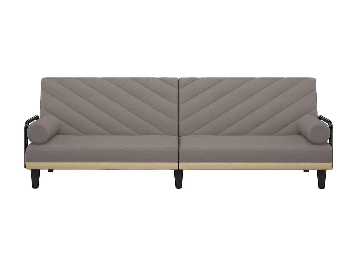 Canapé convertible avec accoudoirs taupe tissu KFE6565