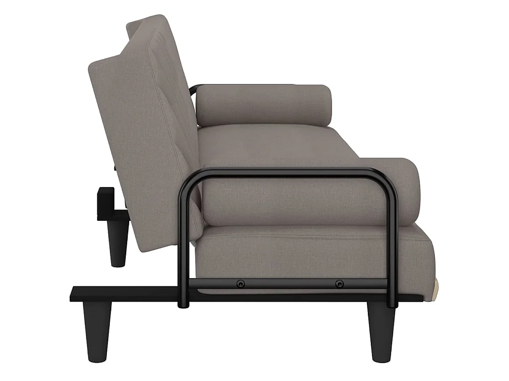 Canapé convertible avec accoudoirs taupe tissu KFE6565