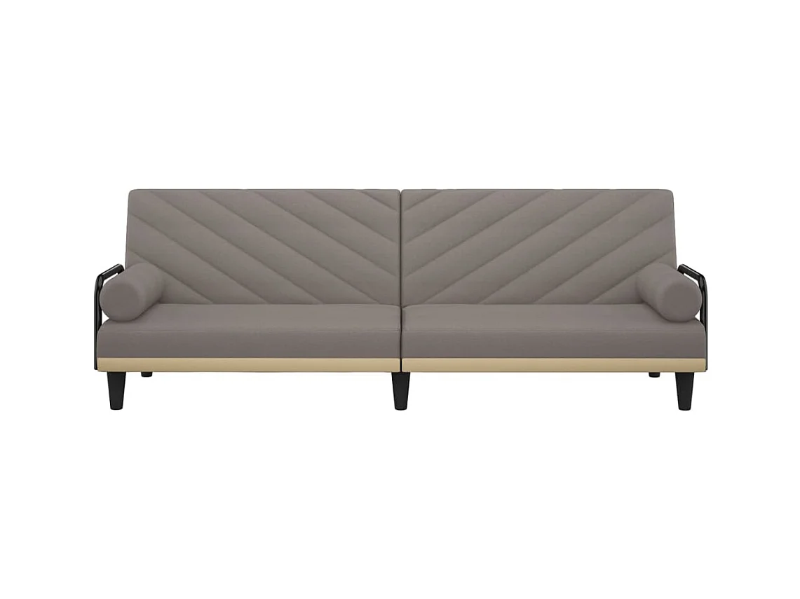 Canapé convertible avec accoudoirs taupe tissu KFE6565