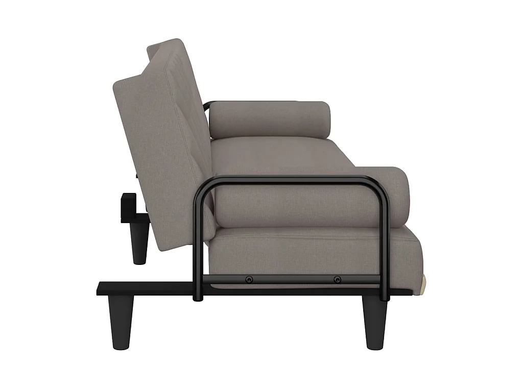 Canapé convertible avec accoudoirs taupe tissu KFE6565