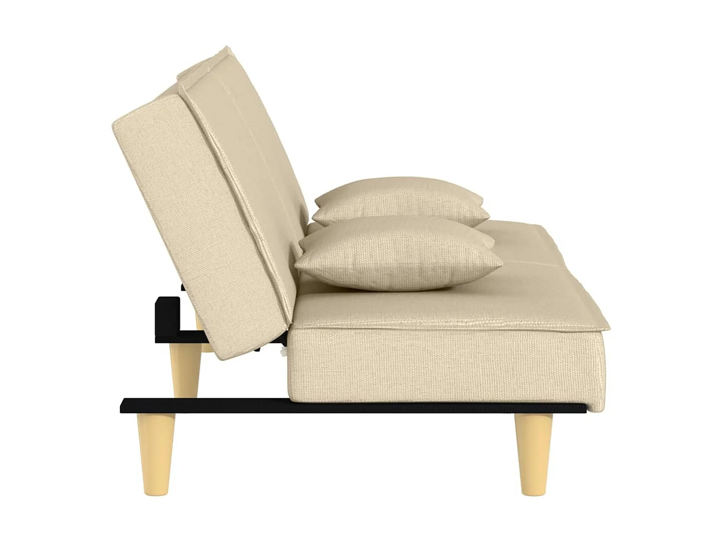 Canapé convertible beige tissu KFE7372