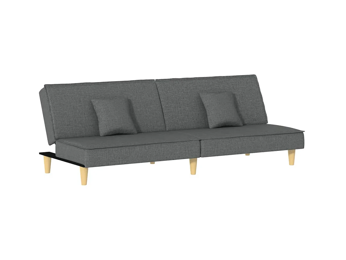 Canapé convertible gris foncé tissu KFE7565