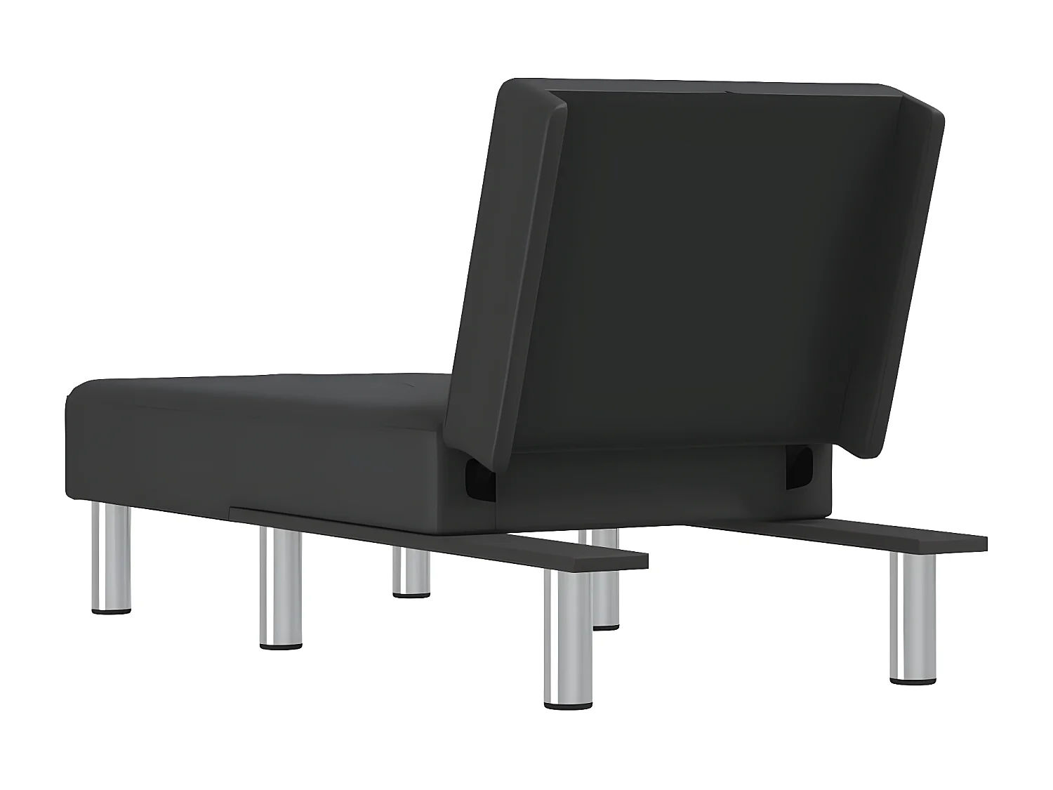 Canapé convertible noir similicuir LSJ3492