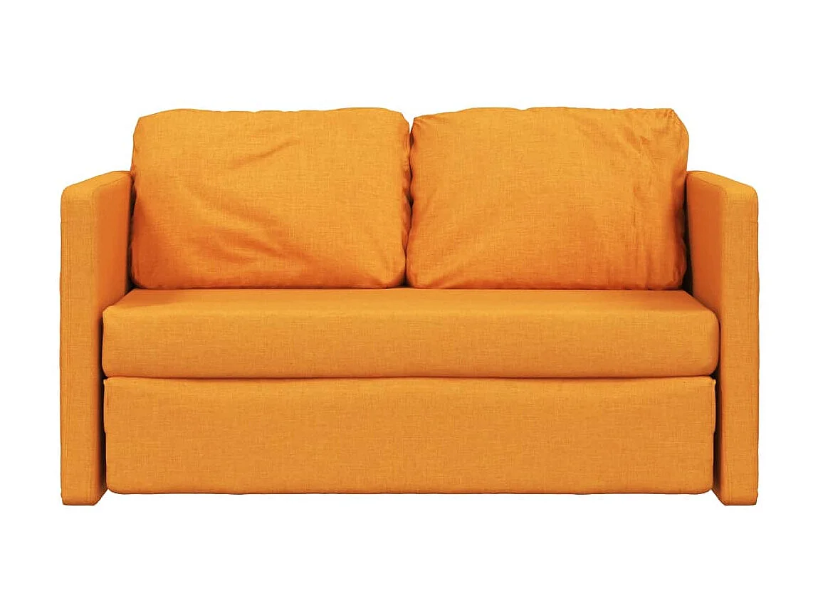 Sofá cama de suelo 2 en 1 tela amarillo oscuro 112x174x55 cm ES530653