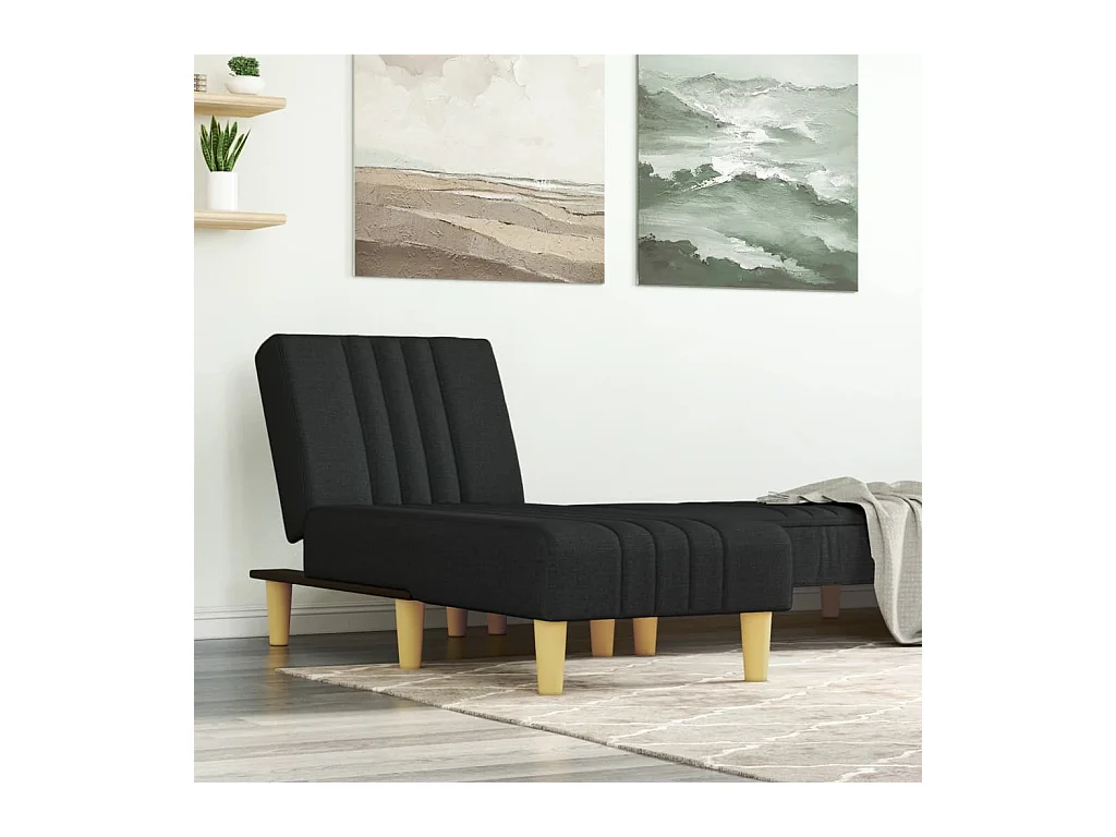 Canapé convertible noir tissu LSJ1609