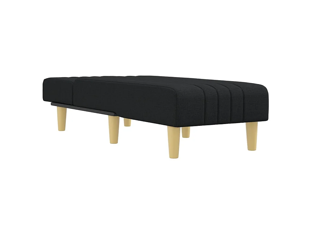 Méridienne convertible noir tissu LSJ1609