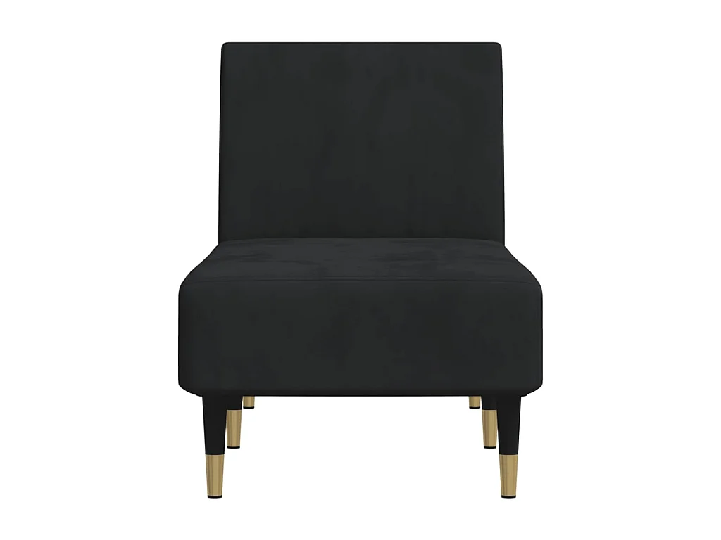 Chaise longue veludo preto PT986600
