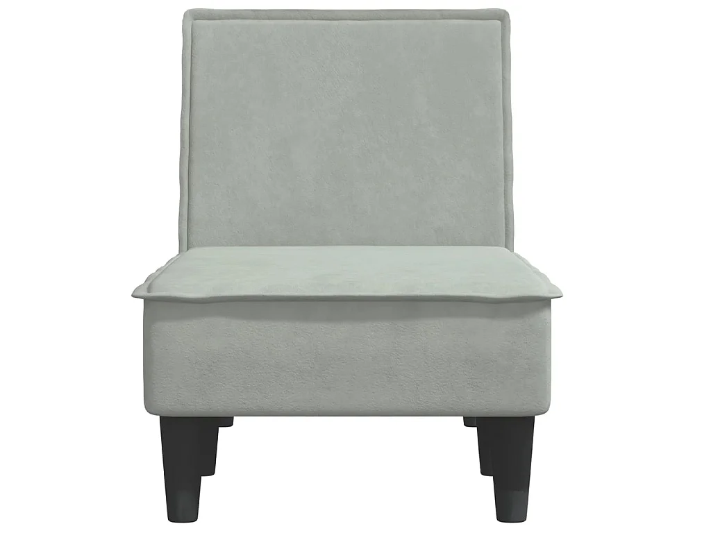 Chaise longue fluweel lichtgrijs NL872550