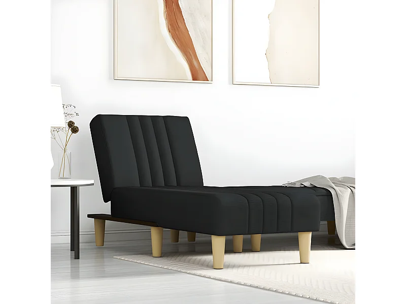 Sofá cama de tela negro PWFG23715