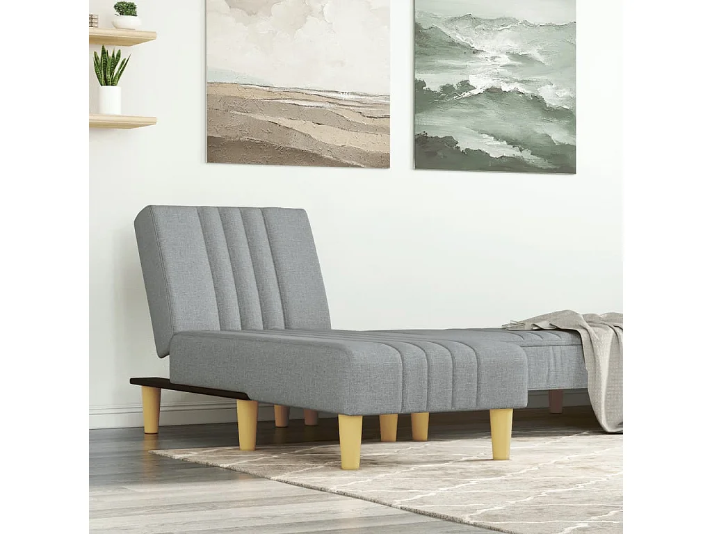 Canapé convertible gris clair tissu ODF1143  OID9669