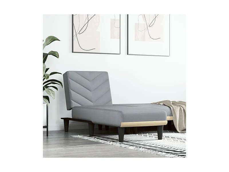 Sofá cama de tela gris claro PWFG38640