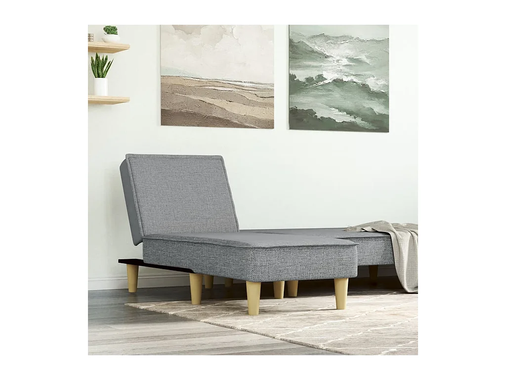 Canapé convertible gris clair tissu ODF8780  OID3719