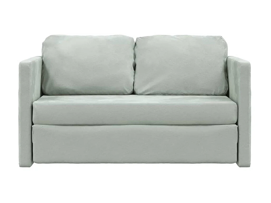Canapé convertible 2 en 1 gris clair 122x204x55 cm velours LODW87813
