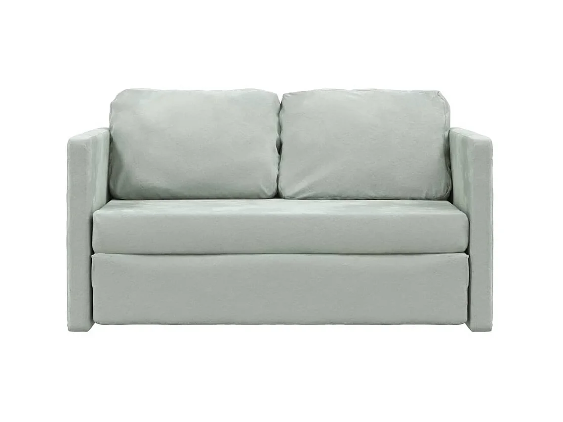 Canapé convertible 2 en 1 gris clair 122x204x55 cm velours LODW87813