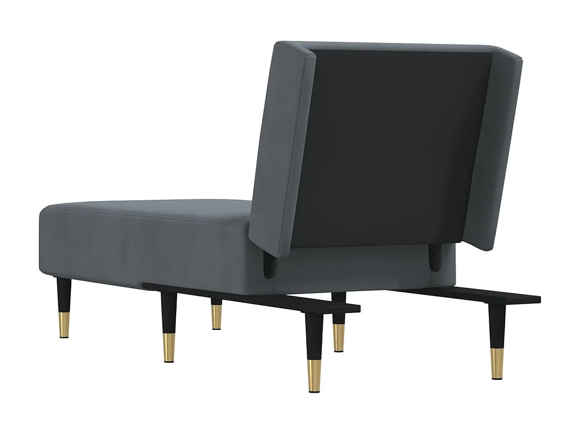 Sofá cama de terciopelo gris oscuro PWFG94245