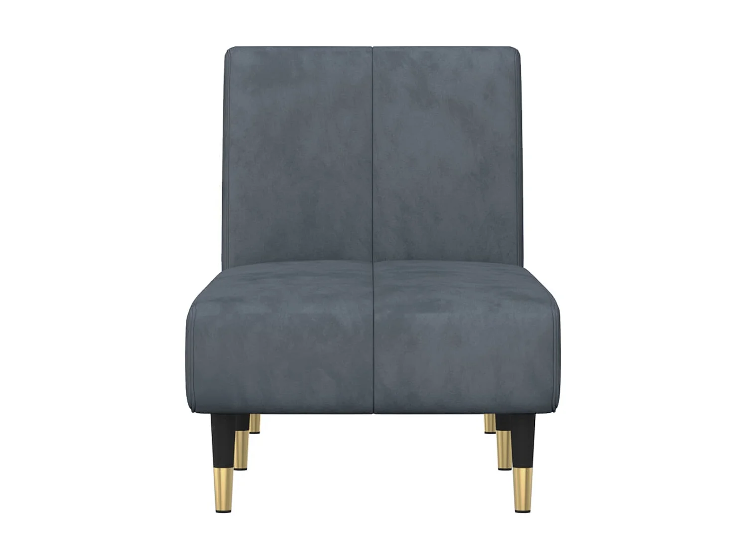 Chaise longue fluweel donkergrijs NL786253