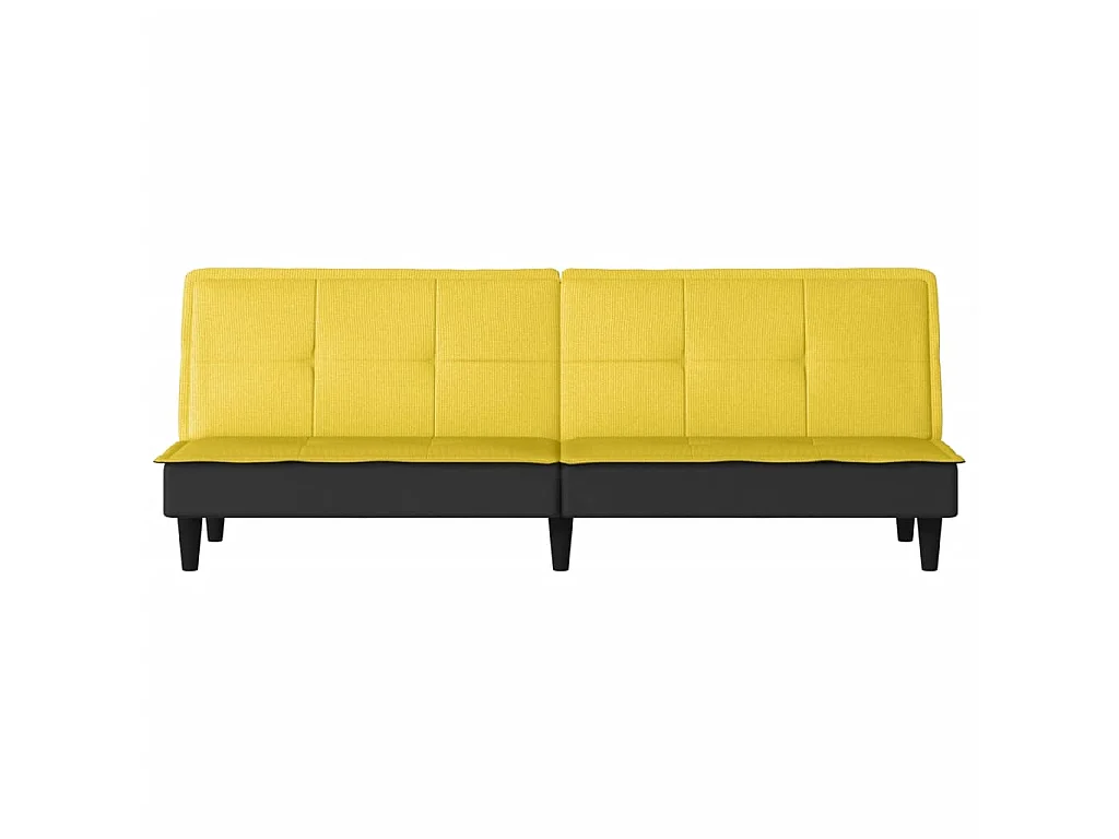 Canapé convertible jaune clair tissu KFE2831