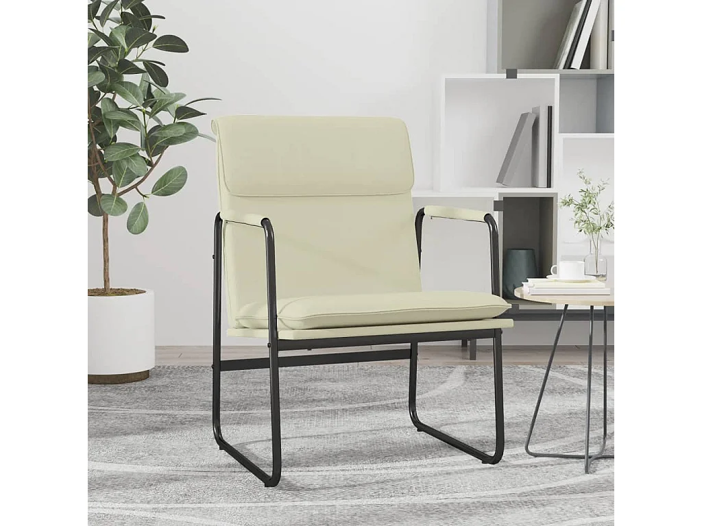 Canapé convertible Crème 55x64x80 cm Similicuir LSJ4897