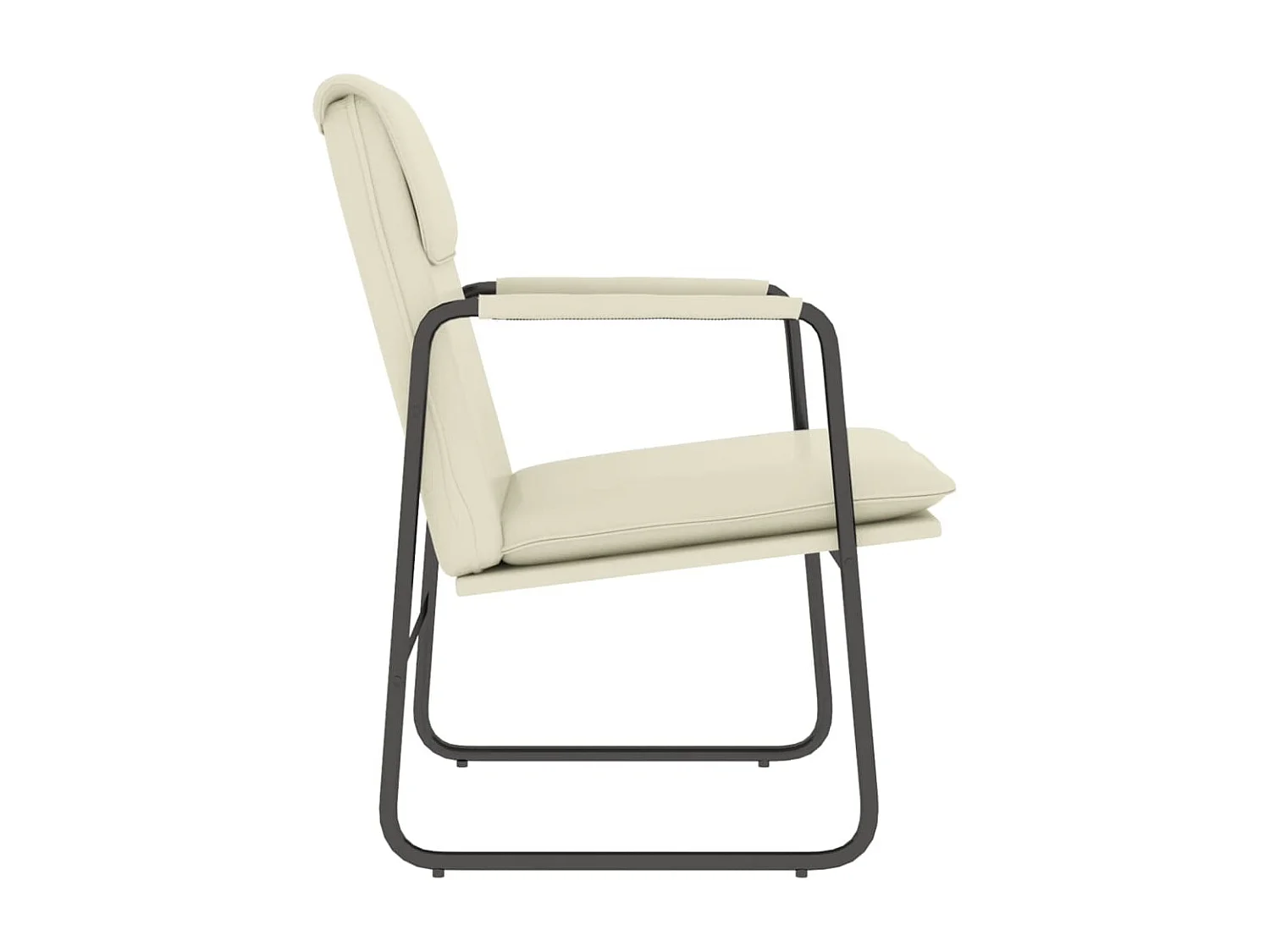 Canapé convertible Crème 55x64x80 cm Similicuir LSJ4897