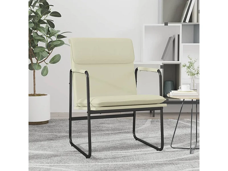 Canapé convertible Crème 55x64x80 cm Similicuir LSJ4897