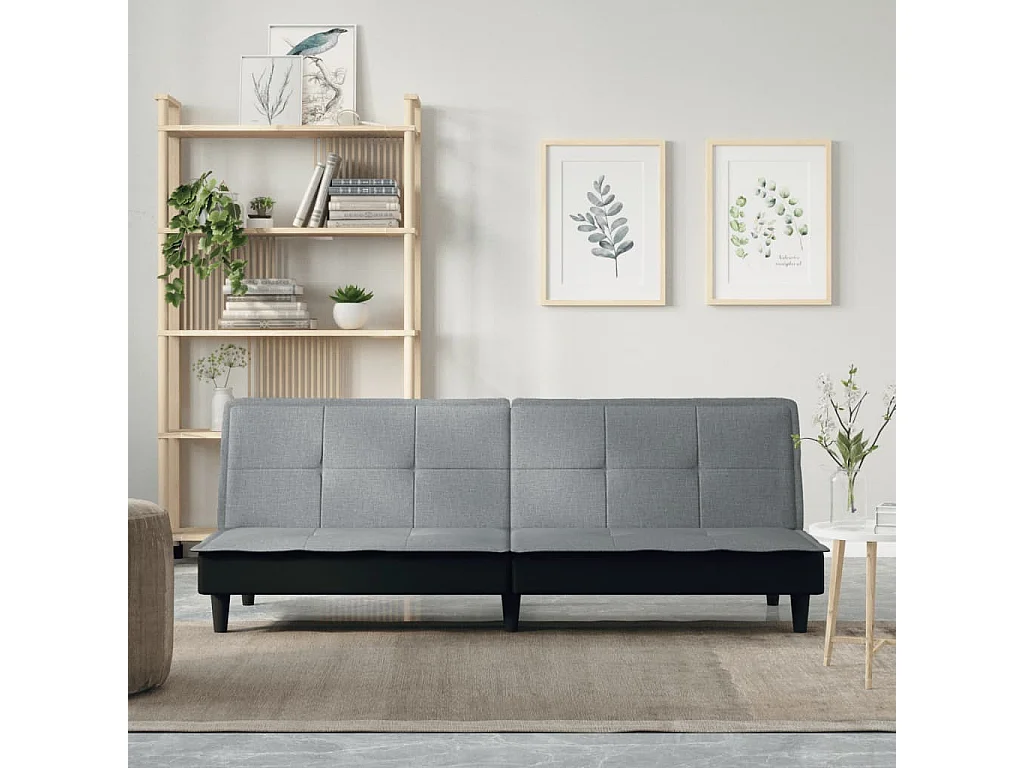 Canapé convertible à gris clair tissu KFE6064